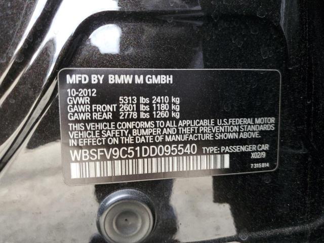 WBSFV9C51DD095540 - 2013 BMW M5 BLACK photo 12