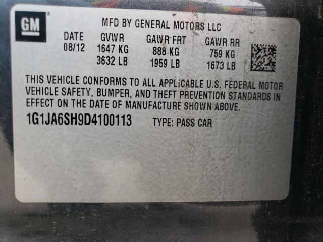 1G1JA6SH9D4100113 - 2013 CHEVROLET SONIC LS 灰色 照片 12