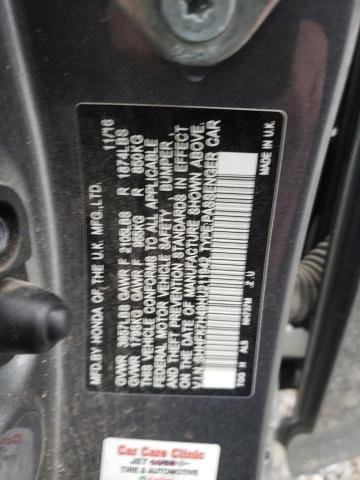 SHHFK7H49HU211942 - 2017 HONDA CIVIC SPORT 灰色 照片 12