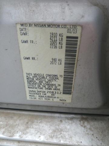 1N4AL3AP1DC208312 - 2013 NISSAN ALTIMA 2.5 SILVER photo 12