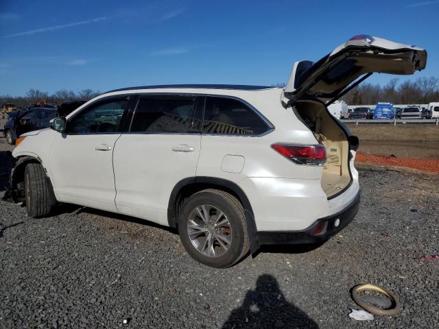 5TDJKRFH8ES005726 - 2014 TOYOTA HIGHLANDER XLE 白色 照片 2