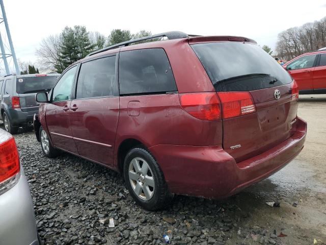 5TDZA22C04S088994 - 2004 TOYOTA SIENNA XLE MAROON photo 2