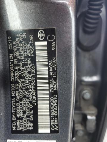 JTDKARFP2K3113867 - 2019 TOYOTA PRIUS PRIM 灰色 照片 12