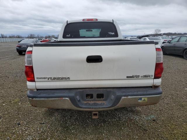 5TBDT44136S509632 - 2006 TOYOTA TUNDRA DOUBLE CAB SR5 WHITE photo 6