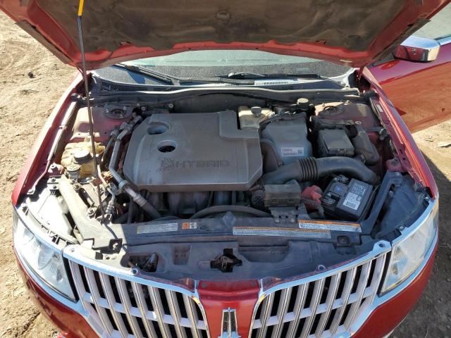 3LNDL2L32BR773660 - 2011 LINCOLN MKZ HYBRID RED photo 11