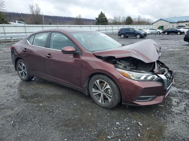 3N1AB8CV5LY266244 - 2020 NISSAN SENTRA SV BURGUNDY photo 4