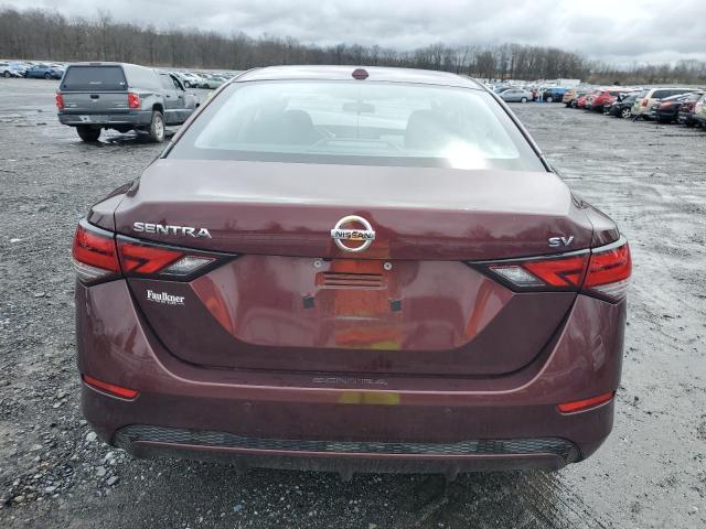 3N1AB8CV5LY266244 - 2020 NISSAN SENTRA SV BURGUNDY photo 6