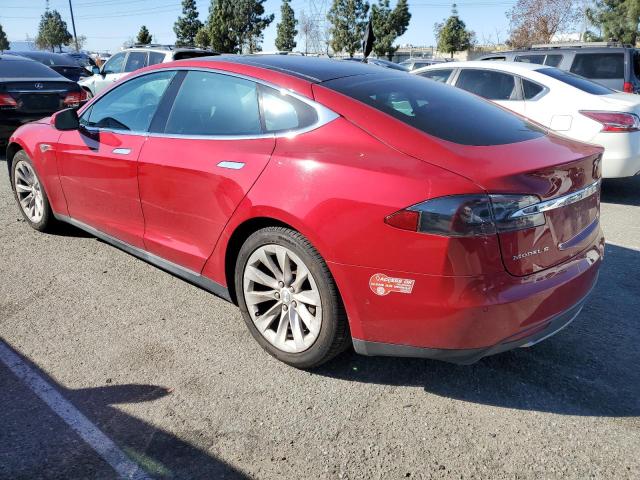 5YJSA1H13EFP52910 - 2014 TESLA MODEL S RED photo 2