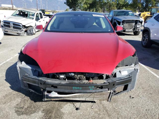 5YJSA1H13EFP52910 - 2014 TESLA MODEL S RED photo 5