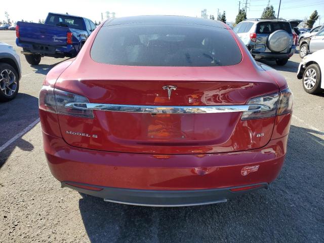 5YJSA1H13EFP52910 - 2014 TESLA MODEL S RED photo 6