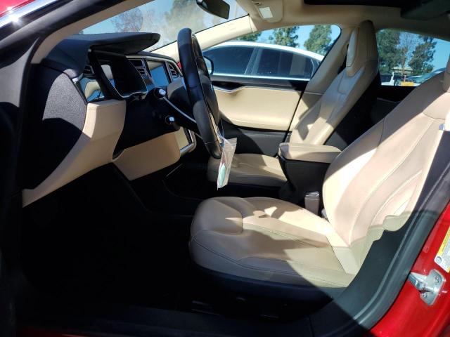 5YJSA1H13EFP52910 - 2014 TESLA MODEL S RED photo 7