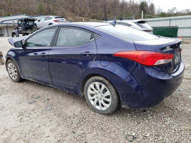 5NPDH4AE1BH033574 - 2011 HYUNDAI ELANTRA GLS BLUE photo 2