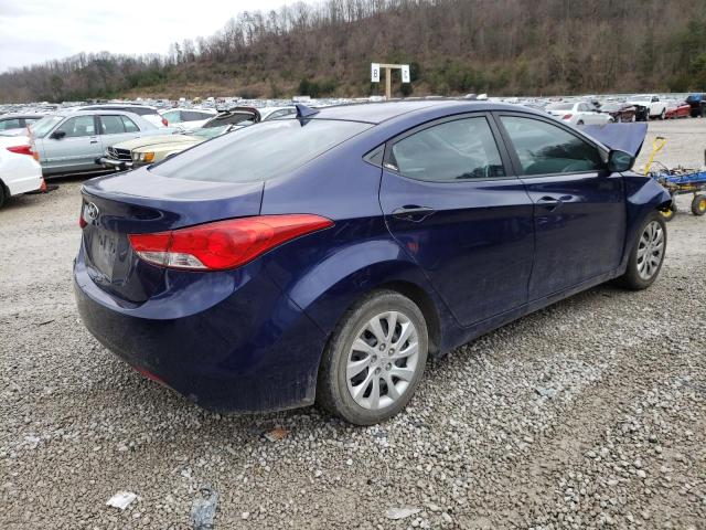 5NPDH4AE1BH033574 - 2011 HYUNDAI ELANTRA GLS BLUE photo 3