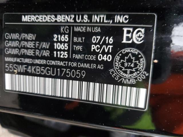 55SWF4KB5GU175059 - 2016 MERCEDES-BENZ C 300 4MATIC BLACK photo 13