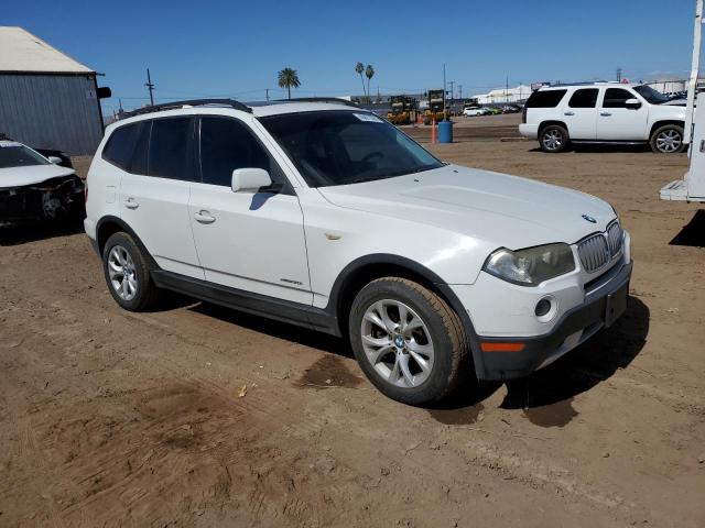 WBXPC93409WJ28552 - 2009 BMW X3 XDRIVE30I WHITE photo 4