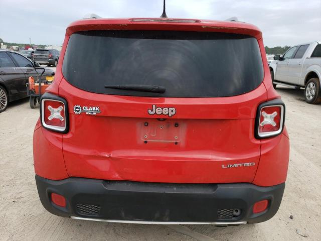 ZACCJADT5GPC62279 - 2016 JEEP RENEGADE LIMITED RED photo 6