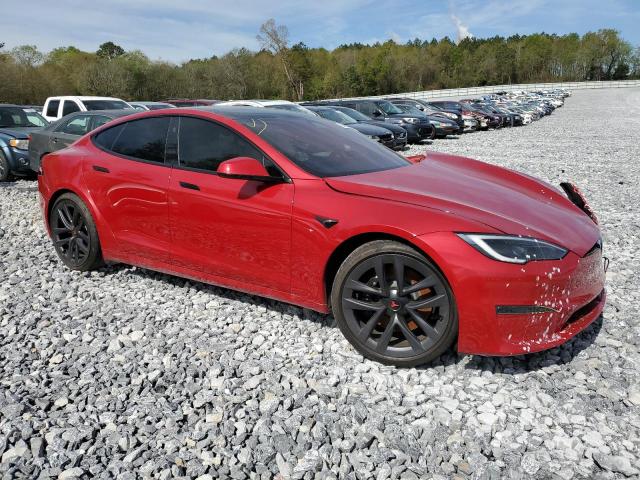 5YJSA1E69NF473719 - 2022 TESLA MODEL S Qırmızı foto 4