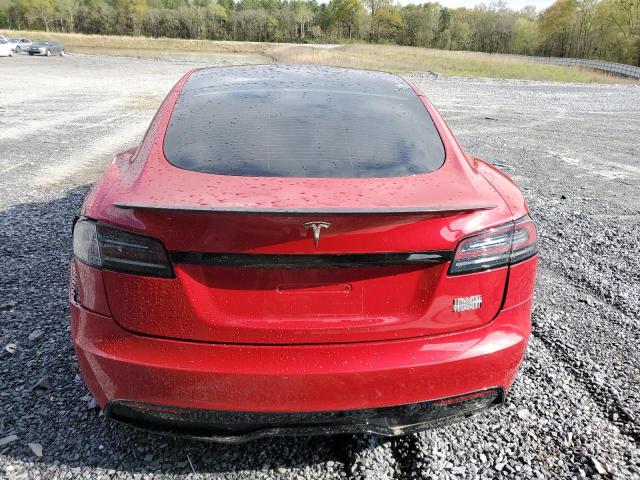 5YJSA1E69NF473719 - 2022 TESLA MODEL S Qırmızı foto 6