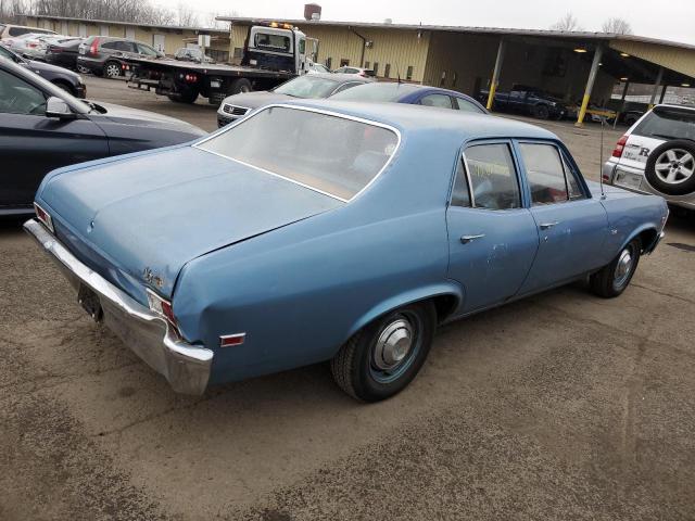 113699W476559 - 1969 CHEVROLET NOVA BLUE photo 3