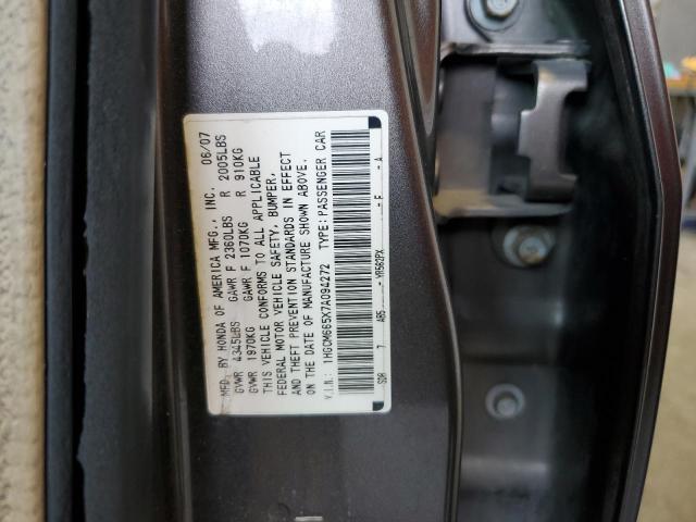 1HGCM665X7A094272 - 2007 HONDA ACCORD EX BROWN photo 12