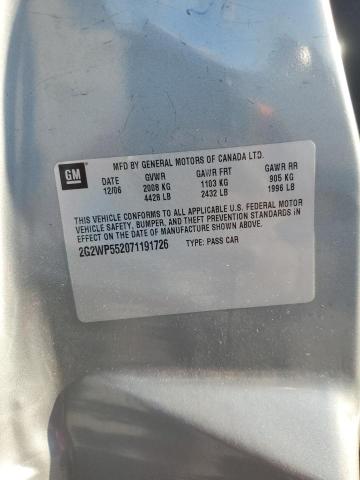 2G2WP552071191726 - 2007 PONTIAC GRAND PRIX 灰色 照片 10