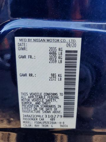 1N4AZ1CP4LC310279 - 2020 NISSAN LEAF SV BLUE photo 12