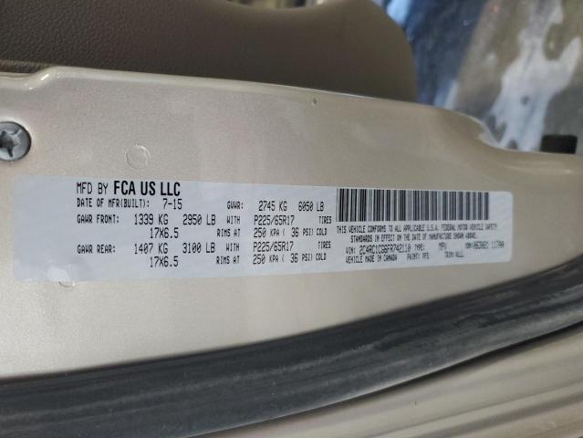 2C4RC1CG6FR742110 - 2015 CHRYSLER TOWN & COU TOURING L TAN photo 13