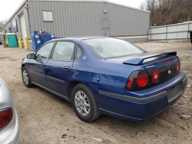 2G1WF52E959257341 - 2005 CHEVROLET IMPALA BLUE photo 2