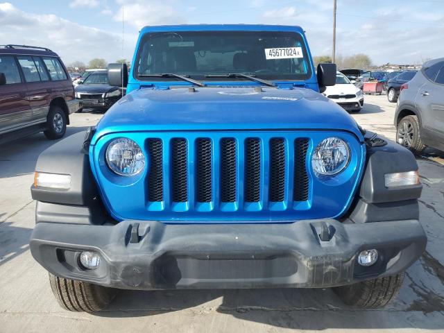 1C4GJXAN0MW790739 - 2021 JEEP WRANGLER SPORT BLUE photo 5