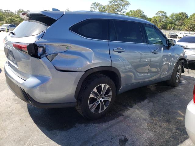 5TDGZRAH2MS047160 - 2021 TOYOTA HIGHLANDER XLE BLUE photo 3
