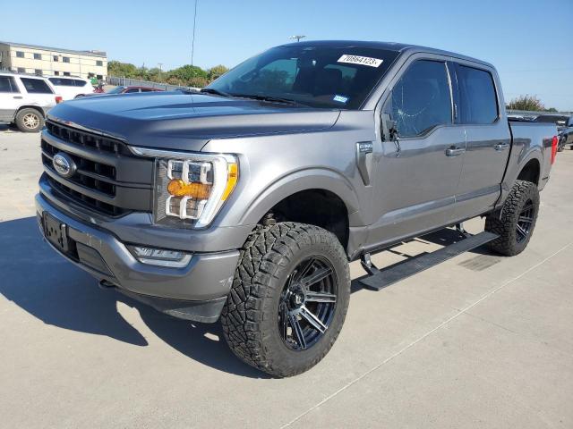 1FTFW1E59MFA95776 - 2021 FORD F150 SUPERCREW GRAY photo 1