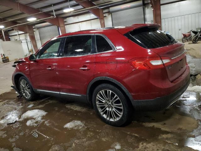 2LMTJ8LR8GBL24549 - 2016 LINCOLN MKX RESERVE RED photo 2