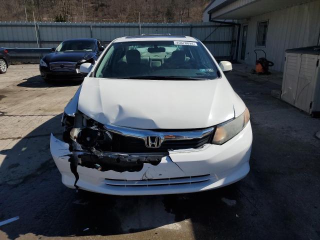 19XFB2F84CE301475 - 2012 HONDA CIVIC EX WHITE photo 5