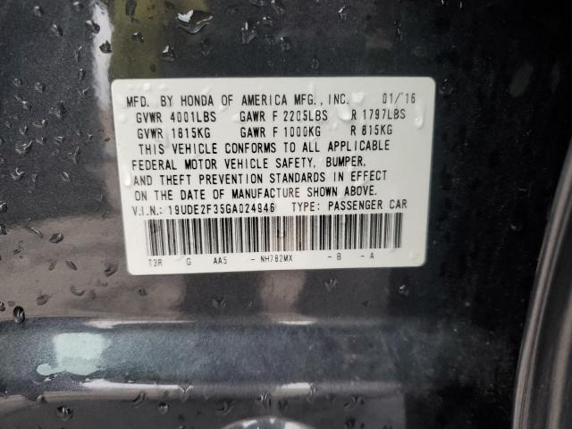 19UDE2F35GA024946 - 2016 ACURA ILX BASE WATCH PLUS BLACK photo 13