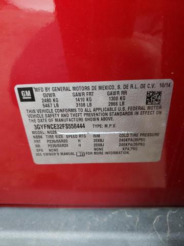 3GYFNCE32FS558444 - 2015 CADILLAC SRX PERFORMANCE COLLECTION Қызыл фото 12