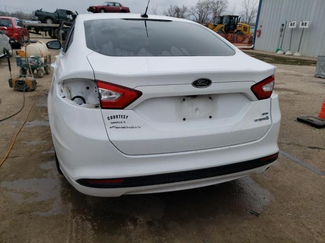 3FA6P0LU6FR221041 - 2015 FORD FUSION SE HYBRID WHITE photo 6