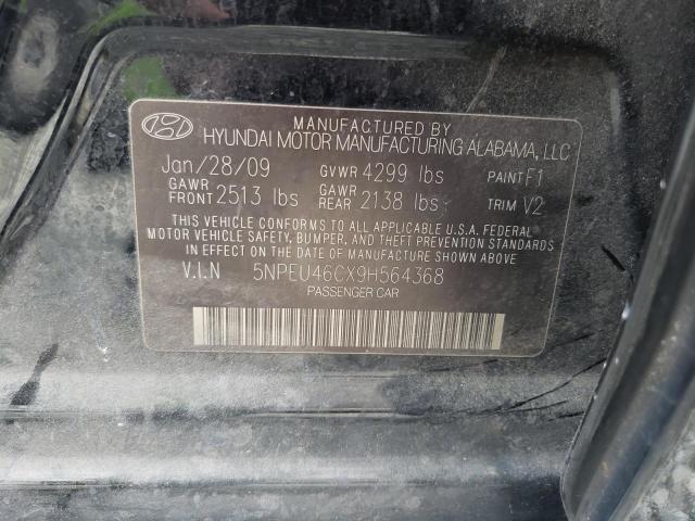 5NPEU46CX9H564368 - 2009 HYUNDAI SONATA SE BLACK photo 13