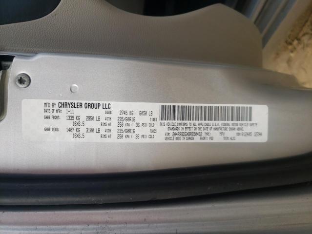 2A4RR8DGXBR650492 - 2011 CHRYSLER TOWN & COU TOURING L SILVER photo 13