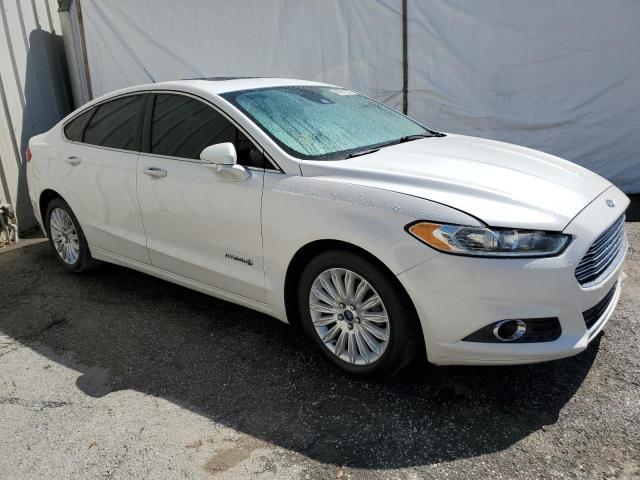 3FA6P0LU9ER278977 - 2014 FORD FUSION SE HYBRID WHITE photo 4