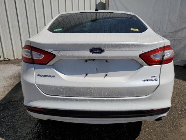 3FA6P0LU9ER278977 - 2014 FORD FUSION SE HYBRID WHITE photo 6