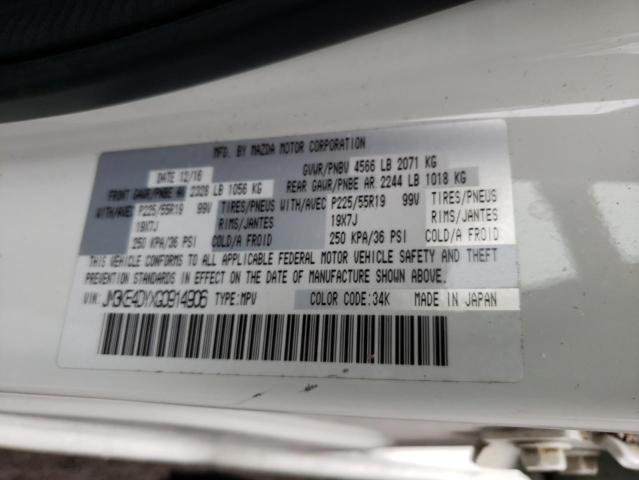 JM3KE4DYXG0914906 - 2016 MAZDA CX-5 GT WHITE photo 13