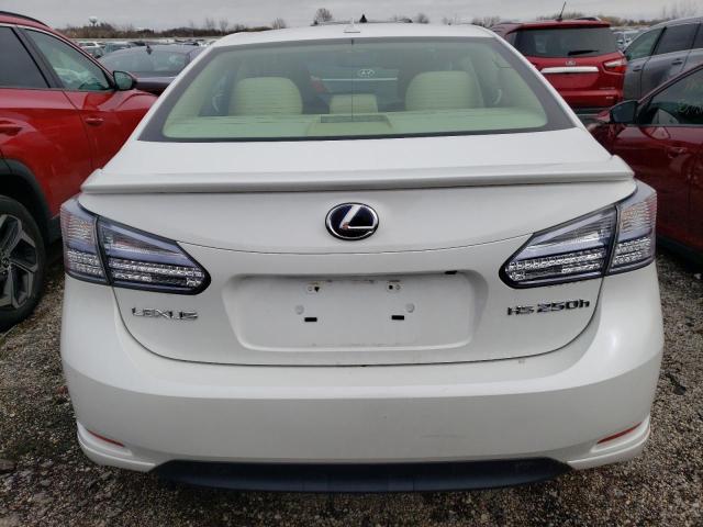 JTHBB1BA6A2028176 - 2010 LEXUS HS 250H WHITE photo 6