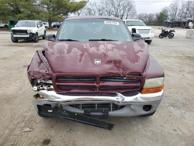 1D7FL16X13S266458 - 2003 DODGE DAKOTA SXT MAROON photo 5