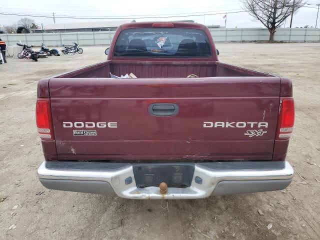 1D7FL16X13S266458 - 2003 DODGE DAKOTA SXT MAROON photo 6