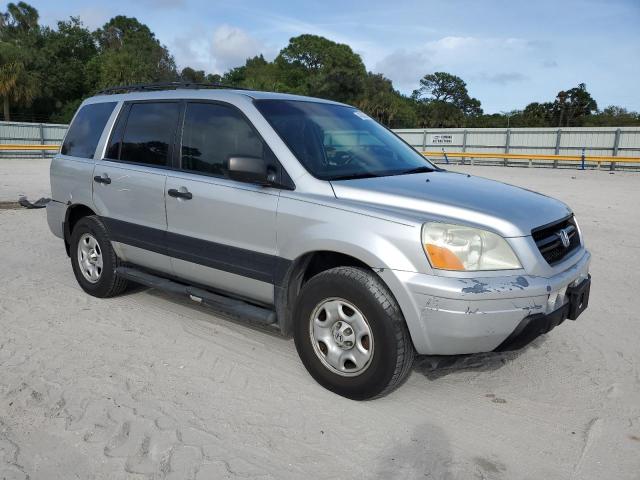 2HKYF18185H543529 - 2005 HONDA PILOT LX SILVER photo 4