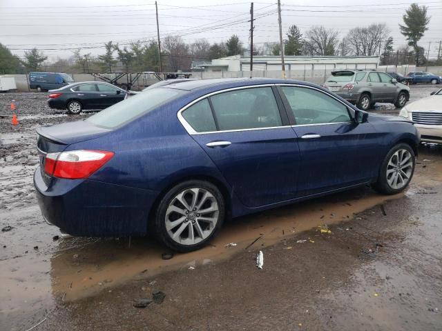 1HGCR2F52EA245919 - 2014 HONDA ACCORD SPORT BLUE photo 3