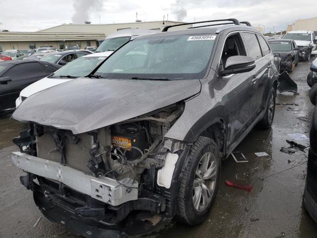 5TDJKRFHXFS124735 - 2015 TOYOTA HIGHLANDER XLE 灰色 照片 1