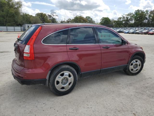 3CZRE3H31AG704224 - 2010 HONDA CR-V LX RED photo 3