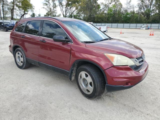 3CZRE3H31AG704224 - 2010 HONDA CR-V LX RED photo 4