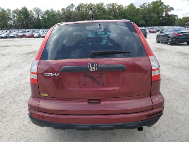 3CZRE3H31AG704224 - 2010 HONDA CR-V LX RED photo 6